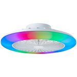 Brilliant Salerno Ventilator Plastik Metall Weiß 36W 4700lm - 830-865 CCT+RGB | 485mm - Fernsteuerung Dimmbar
