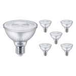 Mehrfachpackung 6x Philips Master Value LED Glühbirne Reflektor E27 PAR30 9.5W 820lm 25D - 940 Kaltweiß | Höchste Farbwiedergabe - Dimmbar - Ersatz für 75W