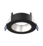 Led-Spot Ares Tief ring Schwarz - mit Innenring Silber | Ausschnitt 68mm - incl. GU10 Fitting