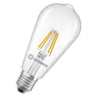 Ledvance Classic LED E27 Birne Fadenlampe Klar 3.4W 470lm - 827 Extra Warmweiß | Ersatz Für 40W