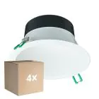 Mehrfachpackung 4x Philips LED Deckenstrahler Coreline DN142B Aluminium Weiß 11W 1200lm 60D - 830 Warmweiß | Ausschnitt 155mm - IP20 - Weiß Reflektor