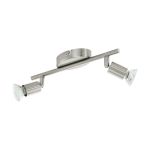 Eglo Plafonnier Buzz-LED Échantillon Nickel Satiné 2x2.8W 2x250lm - 830 Blanc Chaud | IP20 - Incl. 2x GU10