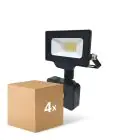 Lot 4x Projecteur LED G3 10W 1100lm 100D - 840  | IP65 - Détecteur de Mouvement et de Lumière - Symétrique