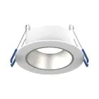 Spot LED Ares Profond ring Blanc - avec Inner Cercle  Argent | Diamètre 68mm - incl. GU10 Fitting