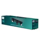 Philips Runner Spot LED Métal Noir | Convient pour 3x GU10